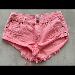 One x One Teaspoon Pink Bandit Shorts